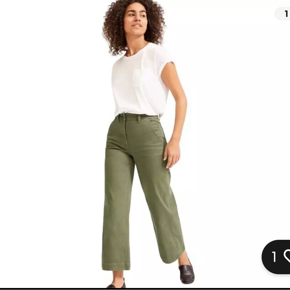 Everlane High Waisted Wide Leg Crop Pants Women’s Size 6